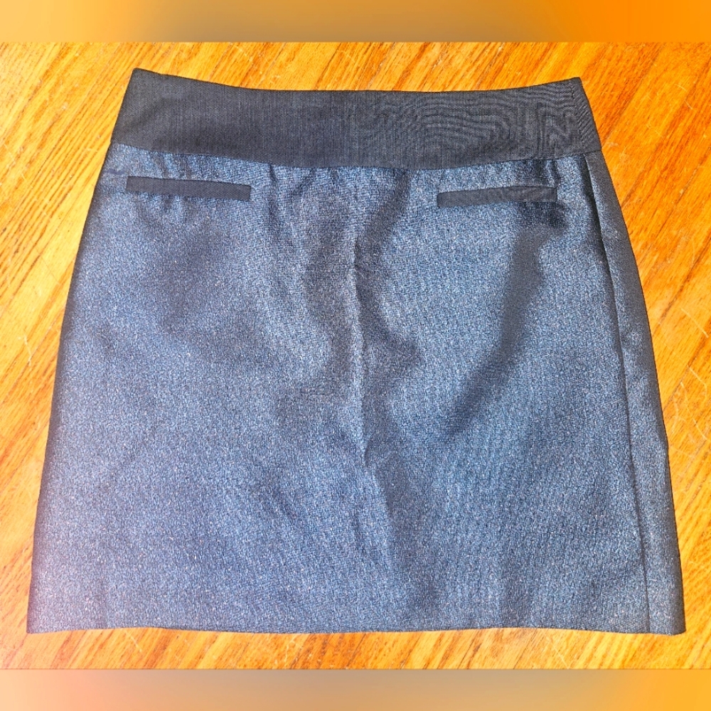 Elegant Black Women's Skirt LOFT 4 Petite Sprakles With Glitter